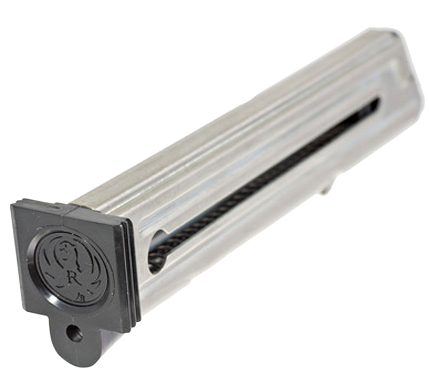 Ruger 90231 Mark III 10rd Magazine Fits Ruger Mark III/IV 22 LR 10rd E-Nickel product photo — Aggressive Guns