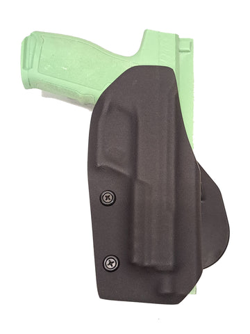Stampede Concealment Outside the waistband Kydex Paddle Holster fits Smith & Wesson 5.7  with threaded barrel product photo — Aggressive Guns