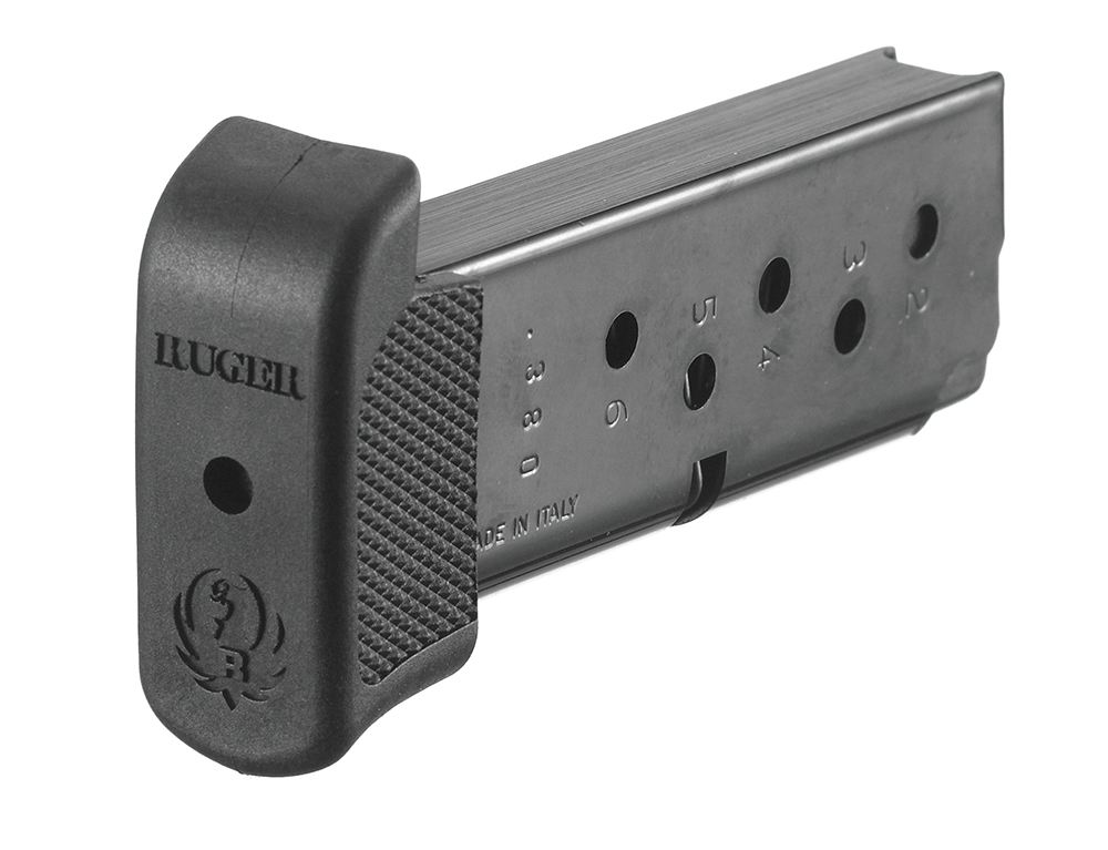 Ruger 90416 7rd Magazine Fits Ruger LC 380 ACP Blued Extended Floor Plate product photo — Aggressive Guns