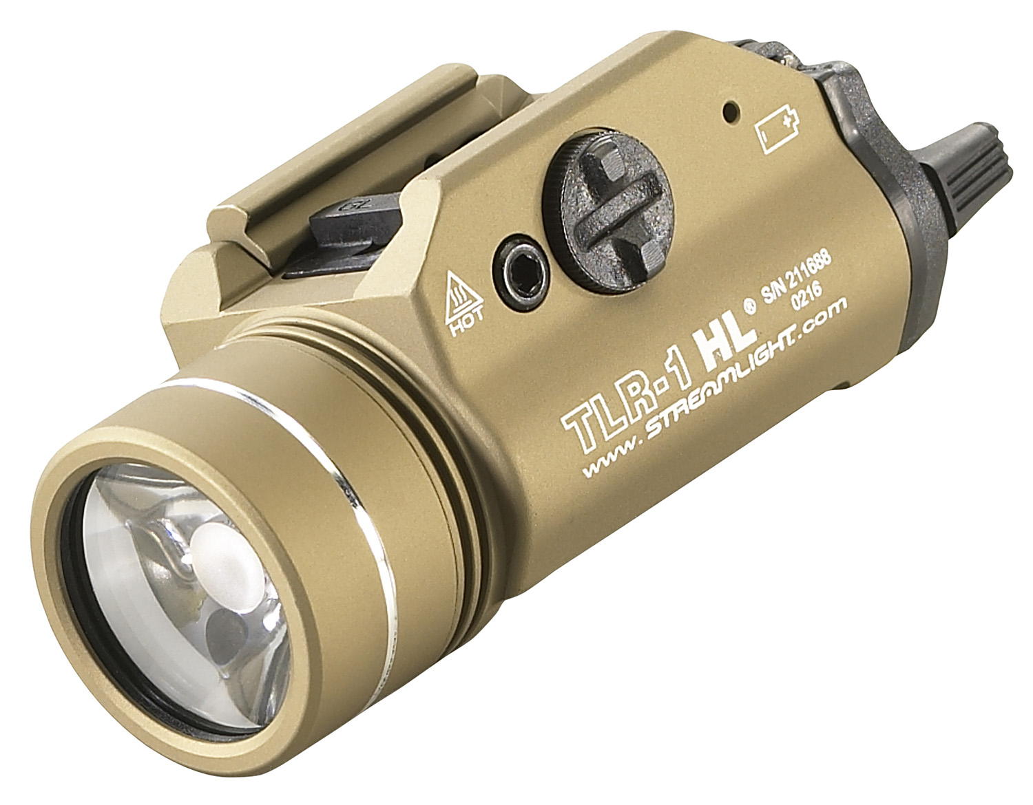 Streamlight 69266 TLR-1 HL Weapon Light Flat Dark Earth Aluminum 1000 Lumens product photo — Aggressive Guns